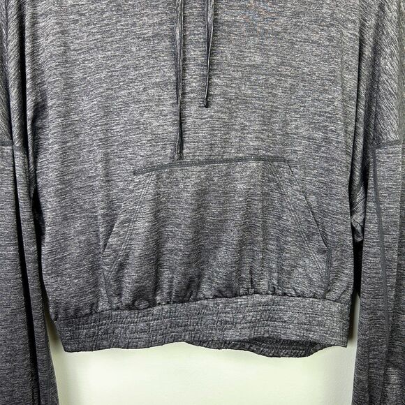Fabletics Bea Long Sleeve Pullover Hoodie Top Heather Grey Metallic Shimmer XS - Picture 15 of 15